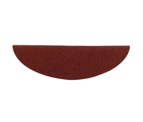 Kāpņu Paklājiņi, Pašlīmējoši, 10 Gab., 56X17X3 Cm, Bordo Sarkani, Pusapaļi Vidaxl