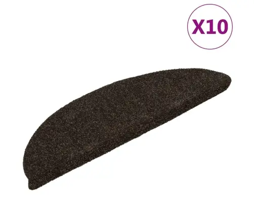 Isekleepuvad Trepimatid 10 Tk 56 X 17 X 3 Cm Tumepruunid Poolringikujulised