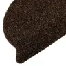 Kāpņu Paklājiņi, Pašlīmējoši, 5 Gab., 56X17X3 Cm, Brūni, Pusapaļi Vidaxl