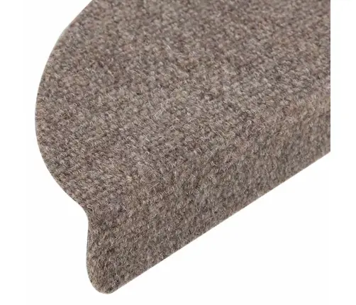 Kāpņu Paklājiņi, Pašlīmējoši, 10 Gab., 56X17X3 Cm, Bēši, Pusapaļi Vidaxl