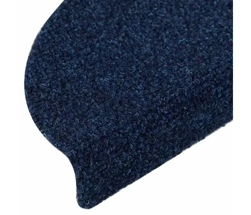 Kāpņu Paklājiņi, Pašlīmējoši, 10 Gab., 56X17X3 Cm, Tumši Zili, Pusapaļi Vidaxl