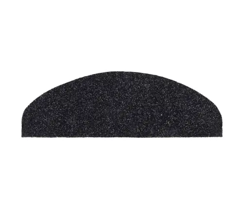 Laiptų Kilimėliai, Lipnūs, 10 Vnt., Juodi, Pusapvaliai, Dideli, 65X21X4 Cm