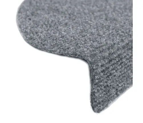 Kāpņu Paklājiņi, Pašlīmējoši, 10 Gab., 65X21X4 Cm, Gaiši Pelēki, Pusapaļi, Lieli Vidaxl