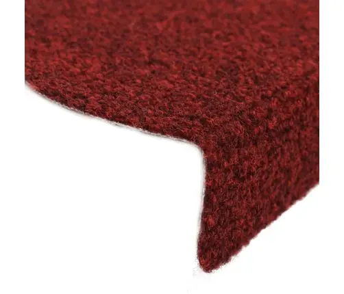 Laiptų Kilimėliai, Lipnūs, 10 Vnt., 65X21X4 cm Bordo Raudoni, Pusapvaliai, Dideli
