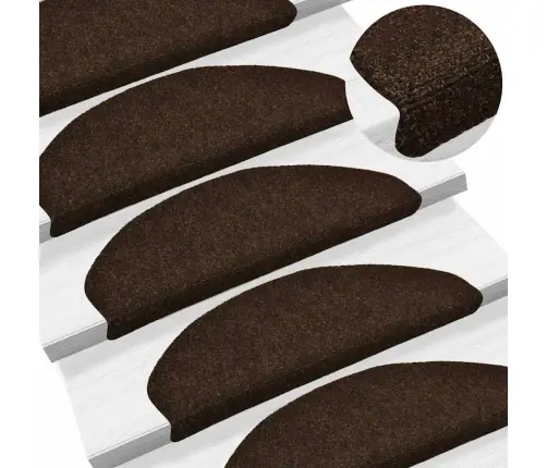 Isekleepuvad Trepimatid 5 Tk 65 X 21 X 4 Cm Pruunid Poolringikujulised Suured