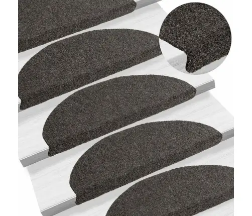 Kāpņu Paklājiņi, Pašlīmējoši, 5 Gab., 65X21X4 Cm, Antracīta Krāsā, Pusapaļi, Lieli Vidaxl Kāpņu Paklājiņi, Pašlīmējoši, 5 Gab., 65X21X4 Cm, Antracīta Krāsā, Pusapaļi, Lieli Vidaxl
