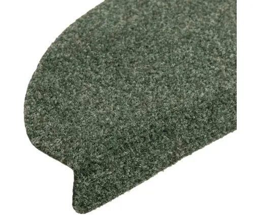 Kāpņu Paklājiņi, Pašlīmējoši, 10 Gab., 65X21X4 Cm, Zaļi, Pusapaļi, Lieli Vidaxl