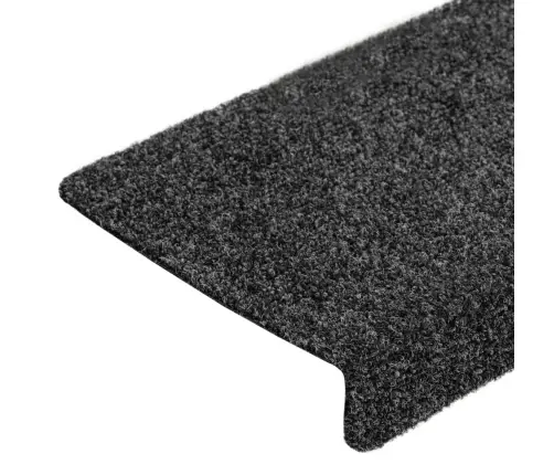 Kāpņu Paklājiņi, Pašlīmējoši, 5 Gab., 65X21X4 Cm, Pelēki, Taisnstūrveida Mala Vidaxl