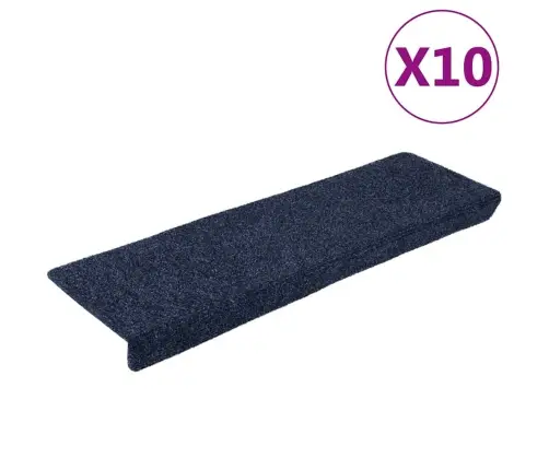 Kāpņu Paklājiņi, Pašlīmējoši, 10 Gab., 65X21X4 Cm, Antracīta Krāsā, Taisnstūrveida Mala Vidaxl