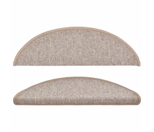 Kāpņu Paklāji, 10 Gab., 56X17X3 Cm, Gaiši Brūni Vidaxl