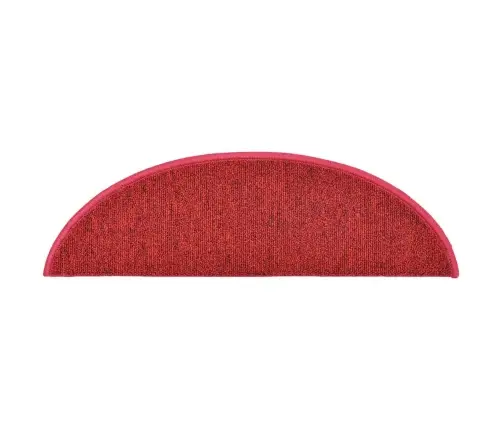 Kāpņu Paklājiņi, 10 Gab., 56X17X3 Cm, Bordo Krāsas, Pusapaļi Vidaxl