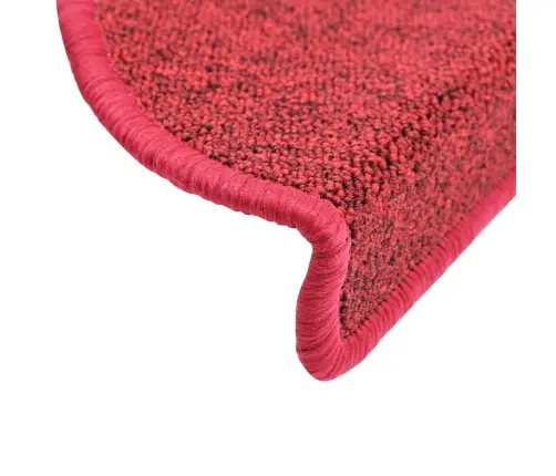 Kāpņu Paklājiņi, 10 Gab., 56X17X3 Cm, Bordo Krāsas, Pusapaļi Vidaxl