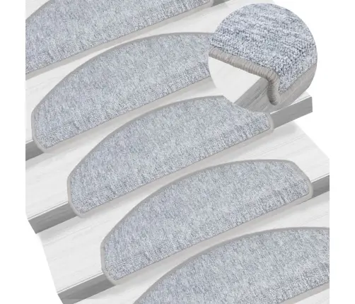 Kāpņu Paklāji, 10 Gab., 65X24X4 Cm, Gaiši Pelēki Vidaxl