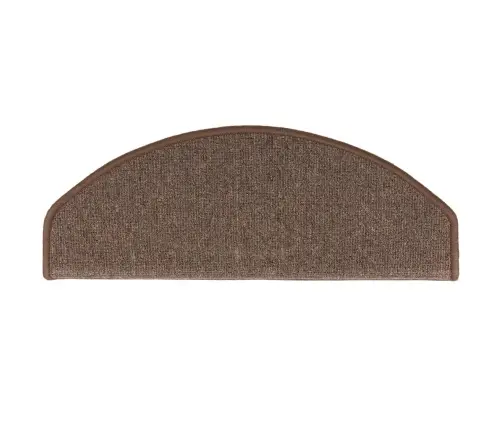 Kāpņu Paklājiņi, 10 Gab., 65X24X4 Cm, Kafijas Brūni, Pusapaļi, Lieli Vidaxl
