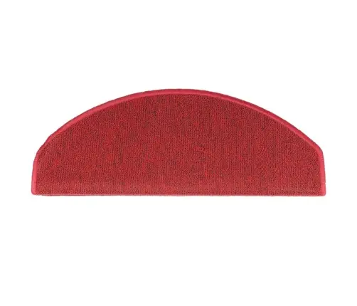 Kāpņu Paklājiņi, 10 Gab., 65X24X4 Cm, Bordo Krāsas, Pusapaļi, Lieli Vidaxl