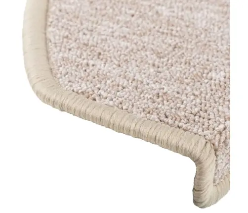 Kāpņu Paklājiņi, 10 Gab., 65X24X4 Cm, Pelēkbrūni, Pusapaļi, Lieli Vidaxl