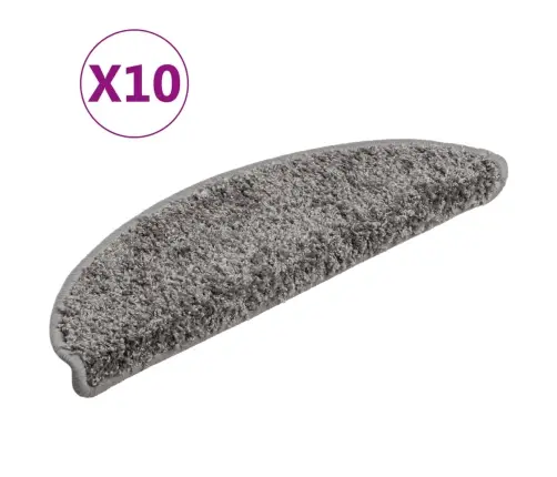 Kāpņu Paklāji, 10 Gab., 56X17X3 Cm, Pelēki Vidaxl Kāpņu Paklāji, 10 Gab., 56X17X3 Cm, Pelēki Vidaxl