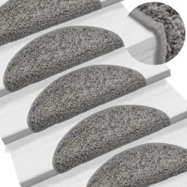 Kāpņu Paklājiņi, 10 Gab., 56X17X3 Cm, Pelēki, Pusapaļi Vidaxl Kāpņu Paklājiņi, 10 Gab., 56X17X3 Cm, Pelēki, Pusapaļi Vidaxl