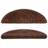 Kāpņu Paklājiņi, 10 Gab., 56X17X3 Cm, Brūni, Pusapaļi Vidaxl