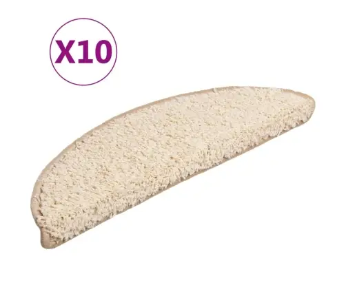 Kāpņu Paklājiņi, 10 Gab., 56X17X3 Cm, Krēmkrāsas, Pusapaļi Vidaxl Kāpņu Paklājiņi, 10 Gab., 56X17X3 Cm, Krēmkrāsas, Pusapaļi Vidaxl