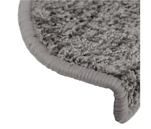 Laiptų Kilimėliai, 10 Vnt., Pilki, 65X21X4 cm Dideli, Pusapvaliai Laiptų Kilimėliai, 10 Vnt., Pilki, 65X21X4 cm Dideli, Pusapvaliai