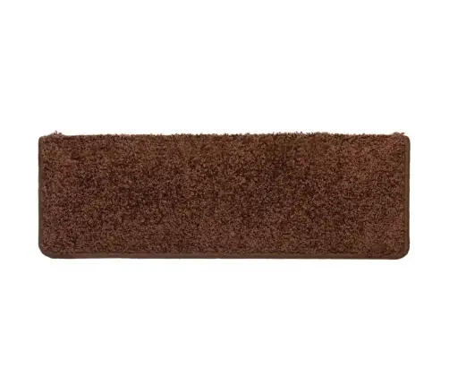 Laiptų Kilimėliai, 10 Vnt., 65X21X4 cm Rudi, Stačiakampiai Kraštai