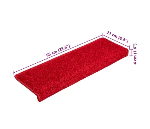 Trepimatid 10 Tk 65 X 21 X 4 Cm Punased Ristkülikukujulised Servad