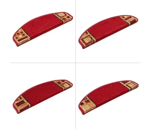 Kāpņu Paklāji, 5 Gab., Pašlīmējoši, 65X21X4 Cm, Sarkani Vidaxl