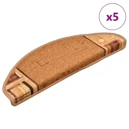 Kāpņu Paklāji, 5 Gab., Pašlīmējoši, 65X21X4 Cm, Bēši Vidaxl