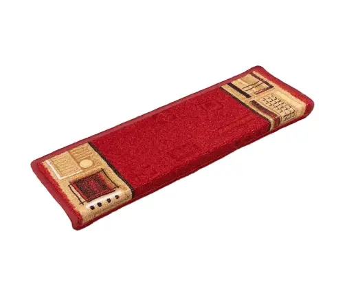 Kāpņu Paklāji, 10 Gab., Pašlīmējoši, 65X21X4 Cm, Sarkani Vidaxl