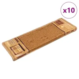 Kāpņu Paklāji, 10 Gab., Pašlīmējoši, 65X21X4 Cm, Bēši Vidaxl Kāpņu Paklāji, 10 Gab., Pašlīmējoši, 65X21X4 Cm, Bēši Vidaxl
