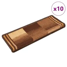 Kāpņu Paklāji, 10 Gab., Pašlīmējoši, 65X21X4 Cm, Brūni Vidaxl Kāpņu Paklāji, 10 Gab., Pašlīmējoši, 65X21X4 Cm, Brūni Vidaxl