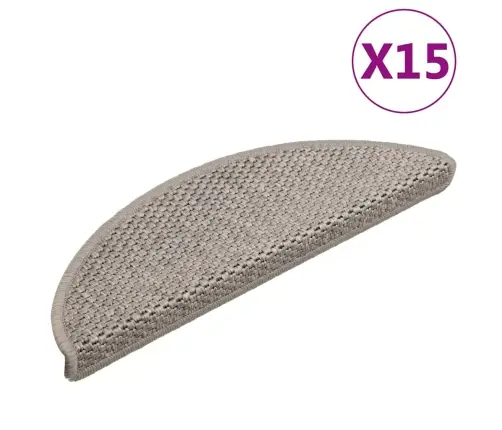 Isekleepuv Trepivaip, 15 Tk, 56X17X3 cm Hõbe