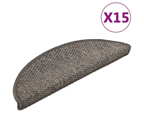 Kāpņu Paklāji, 15 Gab., Pašlīmējoši, 56X17X3 Cm, Brūni Bēši Vidaxl