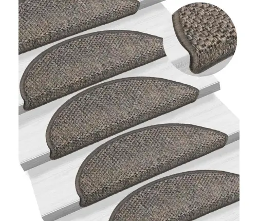 Kāpņu Paklāji, 15 Gab., Pašlīmējoši, 56X17X3 Cm, Brūni Bēši Vidaxl