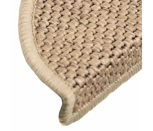 Lipnūs Laiptų Kilimėliai, 15Vnt., Smėlio Spalvos, 56X17X3Cm