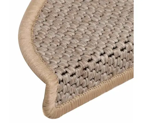 Lipnūs Laiptų Kilimėliai, 15Vnt., Smėlio Spalvos, 56X17X3Cm