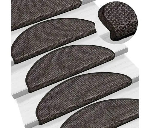 Kāpņu Paklāji, 15 Gab., Pašlīmējoši, 65X21X4 Cm, Antracītpelēki Vidaxl