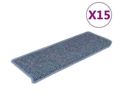 Kāpņu Paklāji, 15 Gab., Pašlīmējoši, 65X21X4 Cm, Zili Vidaxl Kāpņu Paklāji, 15 Gab., Pašlīmējoši, 65X21X4 Cm, Zili Vidaxl