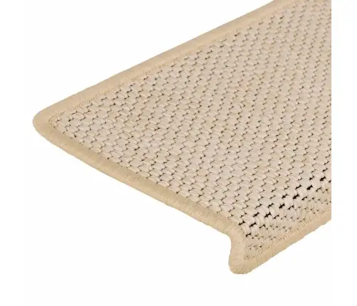 Kāpņu Paklāji, 15 Gab., Pašlīmējoši, 65X21X4 Cm, Krēmkrāsas Vidaxl