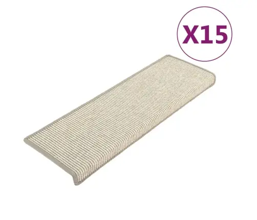 Laiptų Kilimėliai, 15 Vnt., 65X21X4 cm Sidabriniai, Stačiakampiai Kraštai
