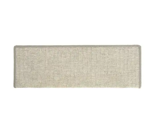 Laiptų Kilimėliai, 15 Vnt., 65X21X4 cm Sidabriniai, Stačiakampiai Kraštai