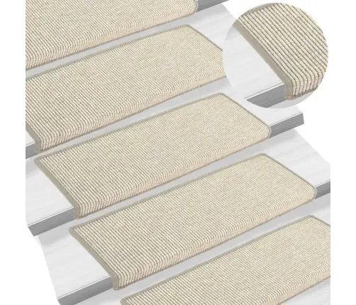 Laiptų Kilimėliai, 15 Vnt., 65X21X4 cm Sidabriniai, Stačiakampiai Kraštai