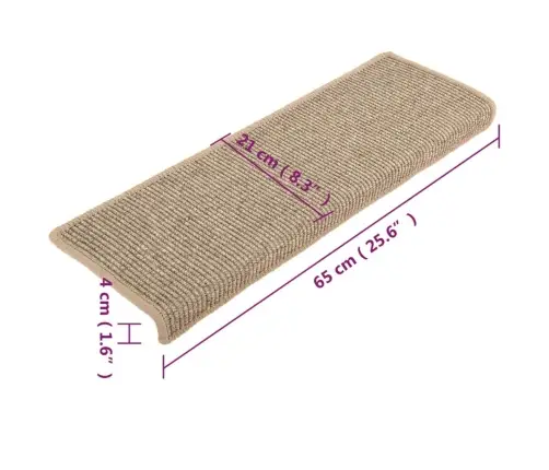 Trepimatid 15 Tk 65 X 21 X 4 Cm Tumebeež Ristkülikukujuline Serv