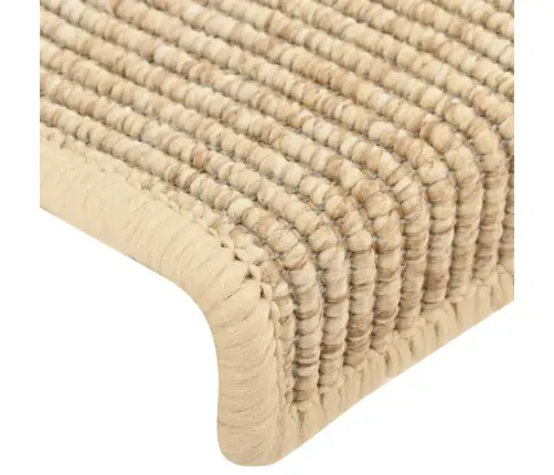 Kāpņu Paklāji, 15 Gab., Pašlīmējoši, 65X21X4 Cm, Gaiši Bēši Vidaxl