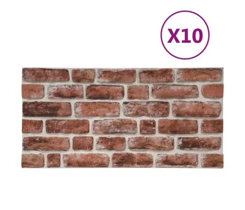 3D Sienas Paneļi, 10 Gab., Tumši Brūnu Ķieģeļu Dizains, Eps Vidaxl