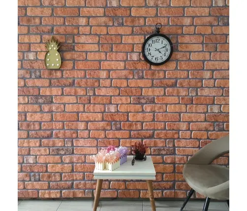 3D Sienas Paneļi, 10 Gab., Sarkanbrūnu Ķieģeļu Dizains, Eps Vidaxl