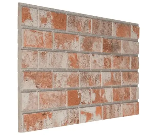 Sienos Plokštės, 10Vnt., Raudonos, Eps, Plytų Dizaino, 3D