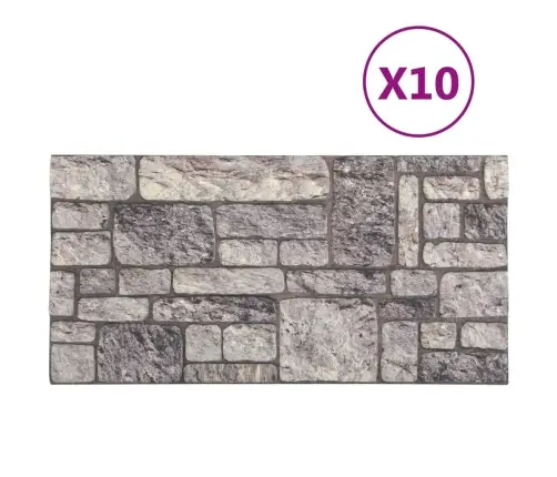 3D Sienas Paneļi, 10 Gab., Gaiši Pelēku Ķieģeļu Dizains, Eps Vidaxl