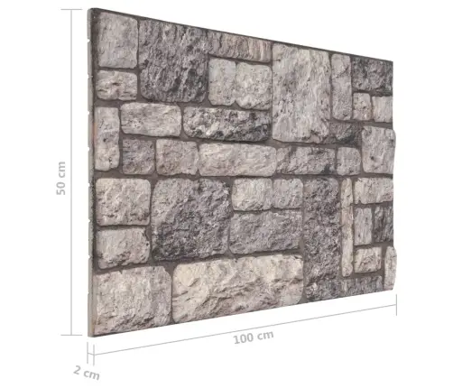 3D Sienas Paneļi, 10 Gab., Gaiši Pelēku Ķieģeļu Dizains, Eps Vidaxl